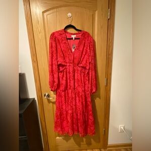 Sofia Vergara Women’s Size XL Long Sleeve Tiered Dress with Hip Cutouts NEW/NWT